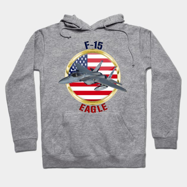 F-15 Eagle USA Hoodie by MilMerchant